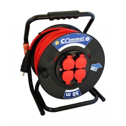 Cable reel with 50mtr rubber cable 3x2,5mm²